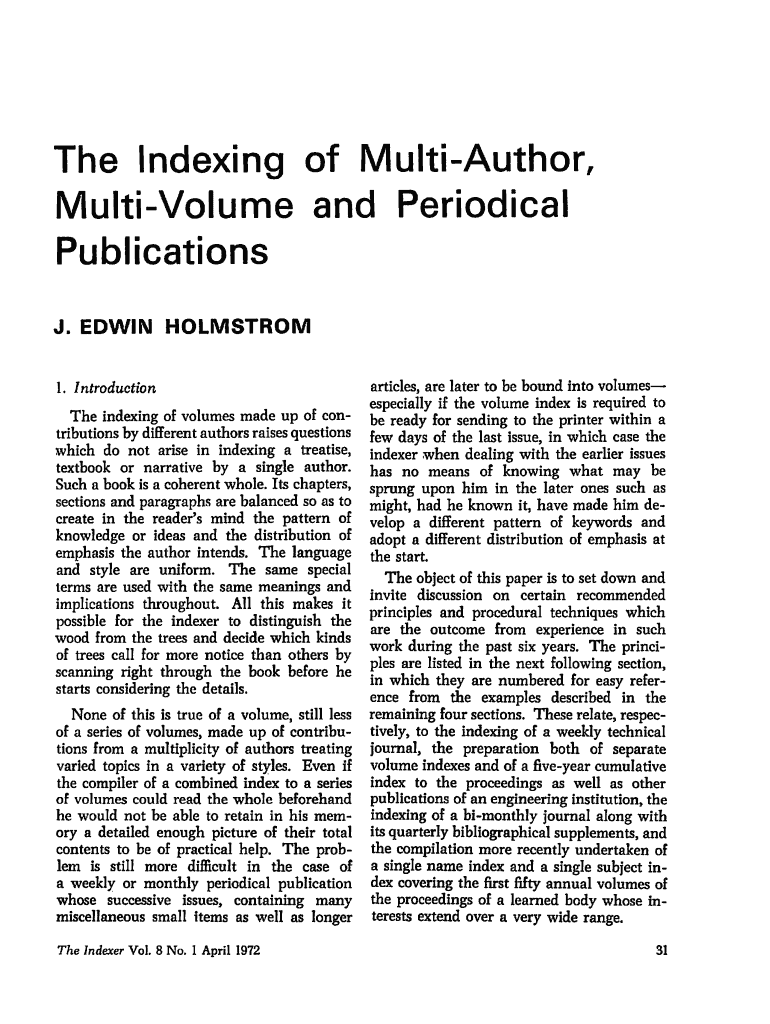 The Indexing of Multi-Author, - theindexer Preview on Page 1