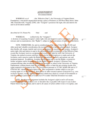 sample patent assignment form