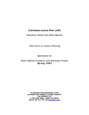 individual justice plan form