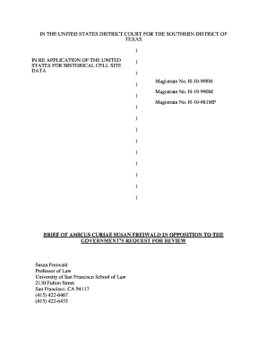 IN THE UNITED STATES DISTRICT COURT FOR THE SOUTHERN ...