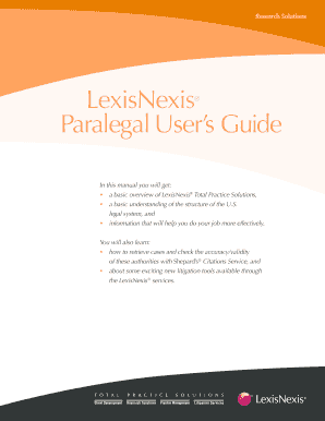 LexisNexis Paralegal User's Guide