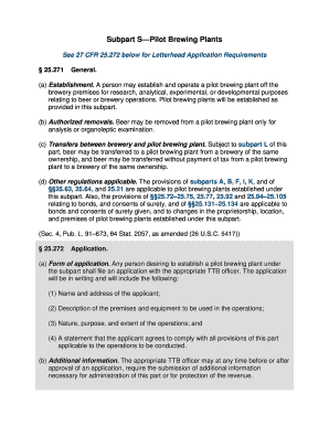 Subpart S Pilot Brewing Plants - TTB . gov - ttb