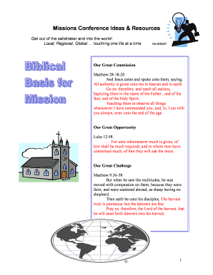 Missions Conference Ideas & Resources - afammissionmanifesto