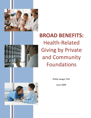 swagel broad benefits health related giving by private and community foundations form