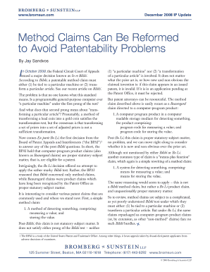 Method Claims Can Be Reformed to Avoid Patentability Problems