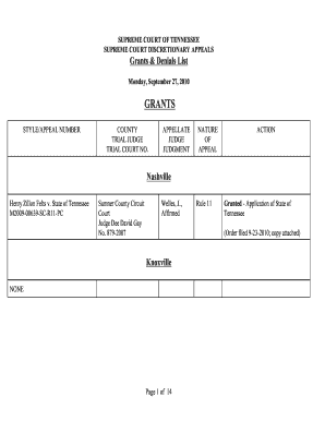 APPELLATE JUDGE JUDGMENT NATURE OF APPEAL ACTION - tncourts