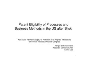 Business Method Patents in the US - AIPPI - aippi