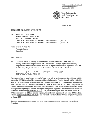 Current Processing of Pending Forms I-140 for - USCIS - uscis