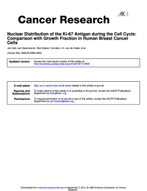 Nuclear Distribution of the Ki-67 Antigen during the Cell Cycle ... - cancerres aacrjournals