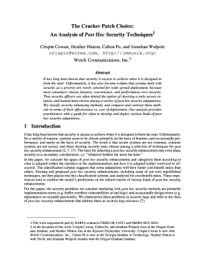 The Cracker Patch Choice: An Analysis of Post Hoc Security ... - csrc nist