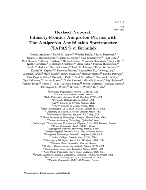 Revised Proposal : Intensity-Frontier Antiproton Physics with The ... - fnal