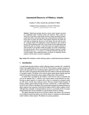 Automated Discovery of Mimicry Attacks - visit research . cs . wisc .edu - research cs wisc