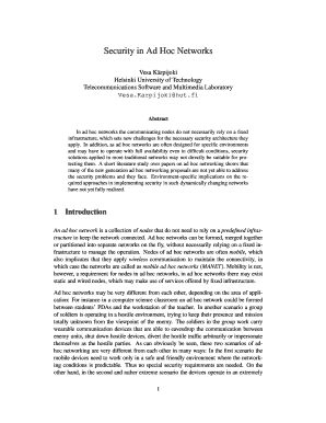 Security in Ad Hoc Networks - tkk .