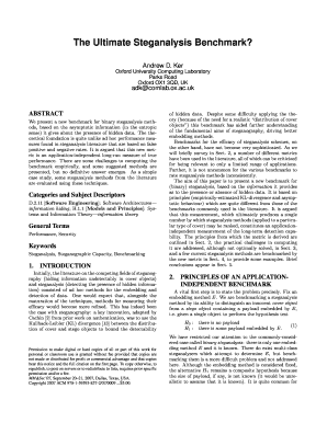 The Ultimate Steganalysis Benchmark? - cs ox ac