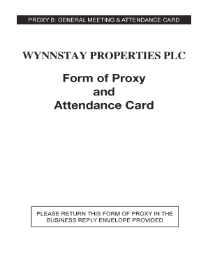 attendance cards form