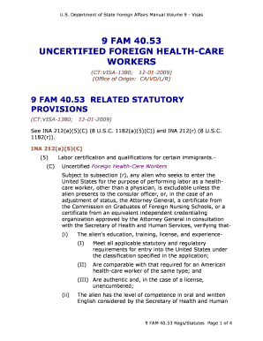 9 FAM 40.53 Unified Foreign Health Care Workers - state