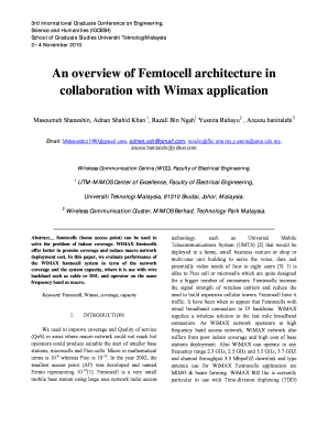 femtocell utm form