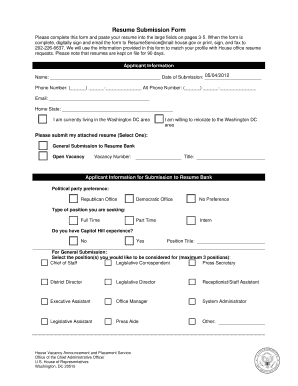 resume submission form housgov