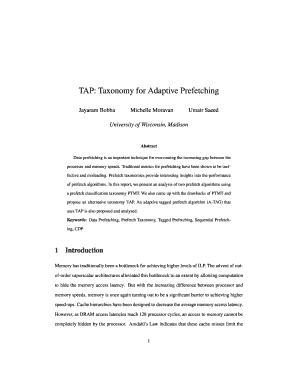 TAP : Taxonomy for Adaptive Prefetching - pages cs wisc