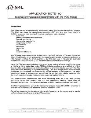 APPLICATION NOTE - 001 - Newtons4th Ltd