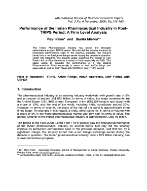 Performance of the Indian Pharmaceutical ... - Bizresearchpapers .com