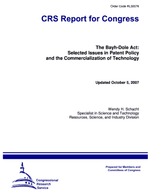 The bayh dole act selected issues in patent policy and the commercialization of technology form