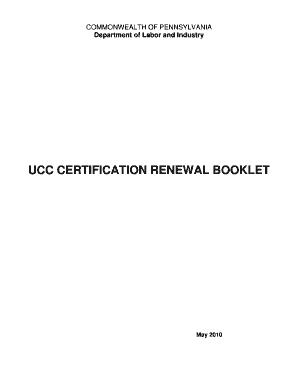 ucc certification renewal booklet