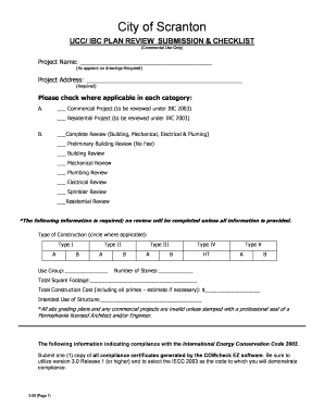 ucc plan review checklist form