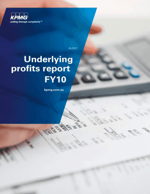 Underlying profits report FY10 - KPMG - kpmg