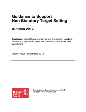 Guidance to Support Non -Statutory Target Setting - Kent Trust Web - kenttrustweb org