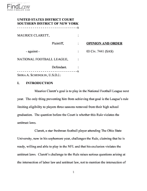 maurice clarett v nfl form