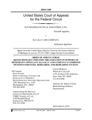 2010-1105 United States Court of Appeals for the Federal Circuit SUN PHARMACEUTICAL INDUSTRIES, LTD - bio