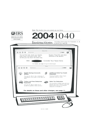 2004 Instructions for Form 1040 (ALL) - irs