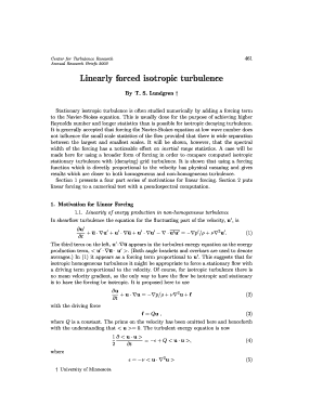 Lundgren forcing turbulence form