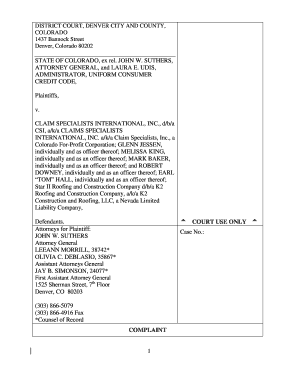 how to email denver district courts form