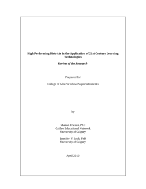 High Performing Districts in the Application of 21st Century Learning ... - o b5z