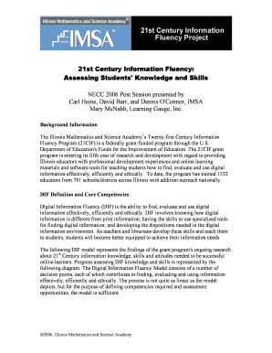 21st century Digital Information Fluency Assessment