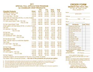 Fall Discount Program (September-October, 2011)