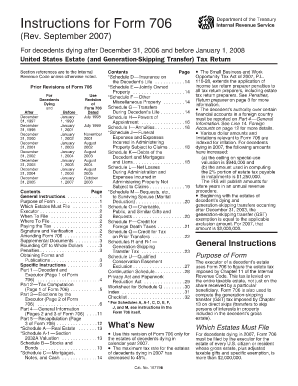 Instructions for Form 706