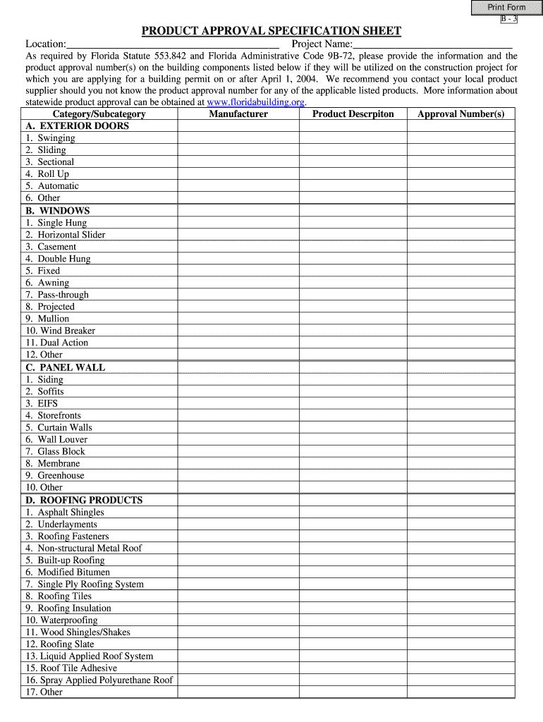 florida product approval Preview on Page 1.