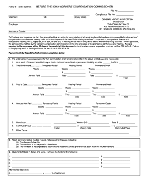 iowa workers compensation original notice and petition form 9