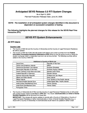 Sevis rti form