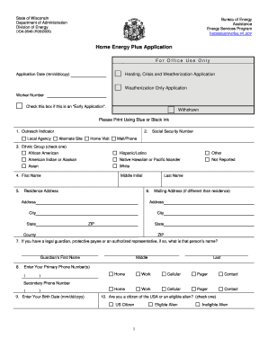 Home Energy Plus Application