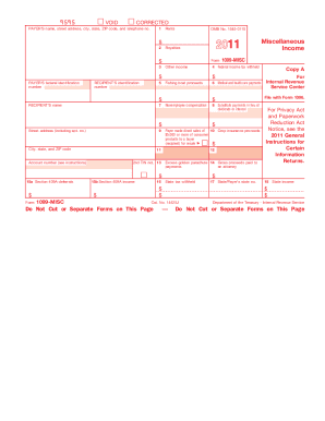 2011 Form IRS 1099-MISC Fill Online, Printable, Fillable, Blank - PDFfiller