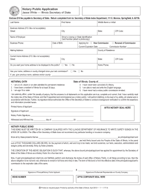 notary public application illinois form