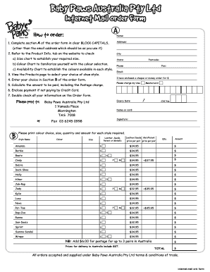 baby paws online queensland form