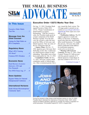 The Small Business Advocate - July/August 2003 - sba