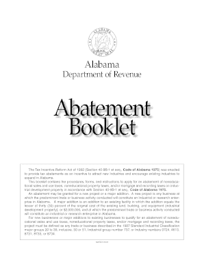 Alabama abatement booklet form