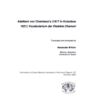 Adelbert von Chamisso's (1817 in Kotzebue 1821) Vocabularium ...