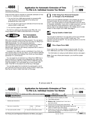 20 Printable Irs Form 4868 Templates - Fillable Samples in PDF, Word to ...